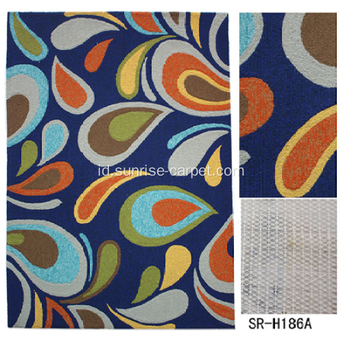 Polyester mengaitkan karpet dengan desain modern